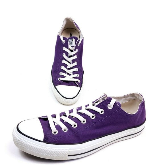 purple canvas sneakers